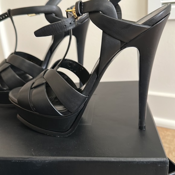Saint Laurent Tribute Leather Sandal - Picture 4 of 6